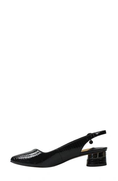 J. Reneé Taveta Slingback Pump In Black Lizard Print
