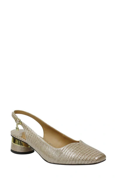 Shop J. Reneé Taveta Slingback Pump In Pearl Beige Lizard Print