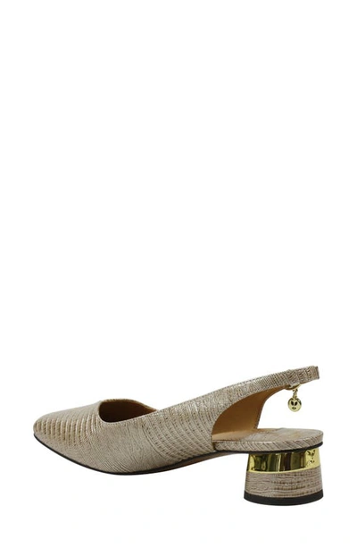 J. Reneé Taveta Slingback Pump In Pearl Beige Lizard Print