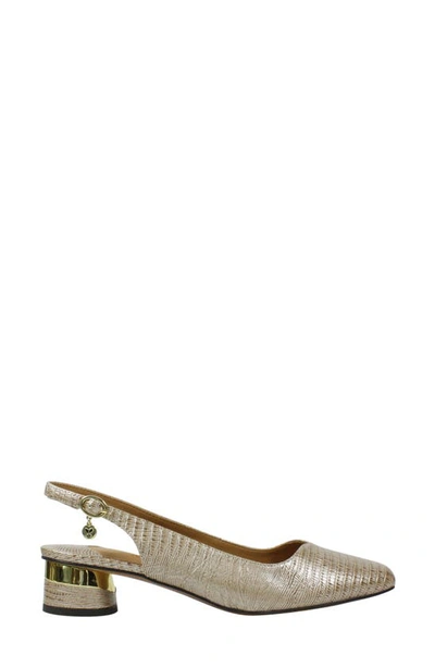 J. Reneé Taveta Slingback Pump In Pearl Beige Lizard Print