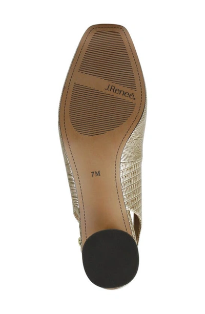 J. Reneé Taveta Slingback Pump In Pearl Beige Lizard Print