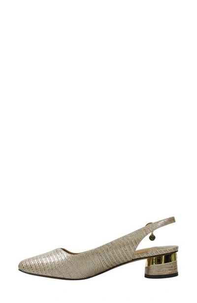 J. Reneé Taveta Slingback Pump In Pearl Beige Lizard Print