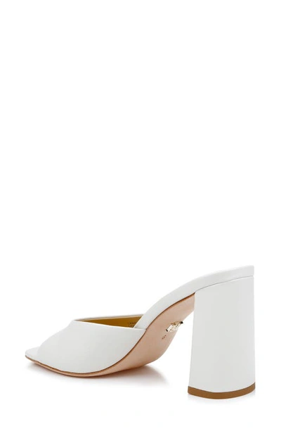 Badgley Mischka Cadence Leather Mule Sandals In Soft White