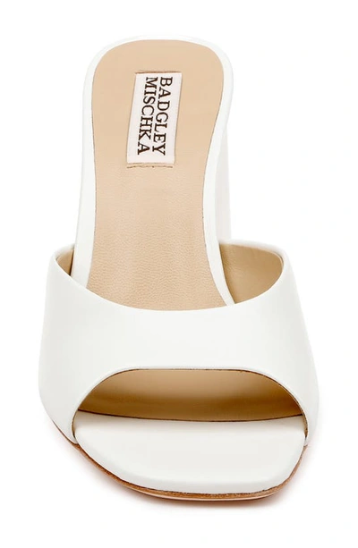Shop Badgley Mischka Collection Cadence Slide Sandal In Soft White