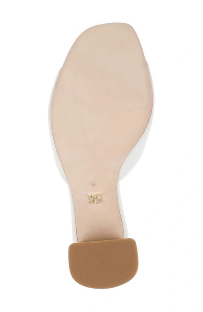 Badgley Mischka Cadence Leather Mule Sandals In Soft White