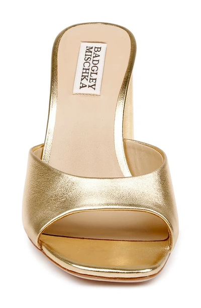 Shop Badgley Mischka Cadence Slide Sandal In Gold