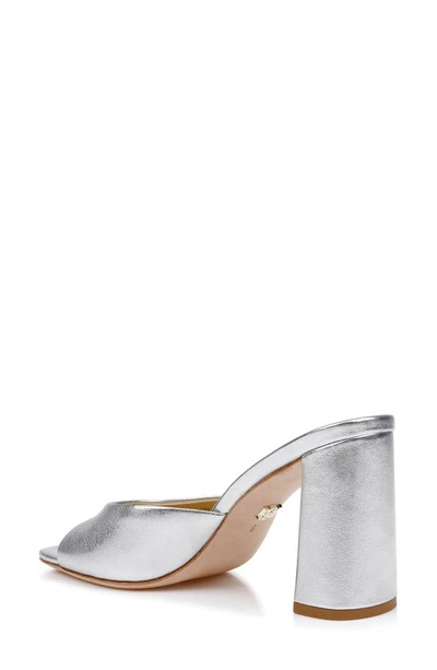 Badgley Mischka Cadence Slide Sandal In Silver