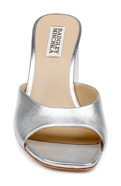 Shop Badgley Mischka Cadence Slide Sandal In Silver
