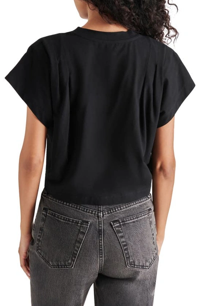 Steve Madden Noah Short Sleeve Top In Black