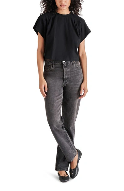 Steve Madden Noah Short Sleeve Top In Black