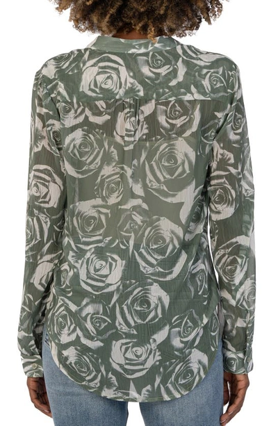 Shop Kut From The Kloth Jasmine Chiffon Button-up Shirt In Rocroi Rose-yarrow