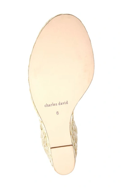 Shop Charles David Rylee Platform Wedge Sandal In Nude