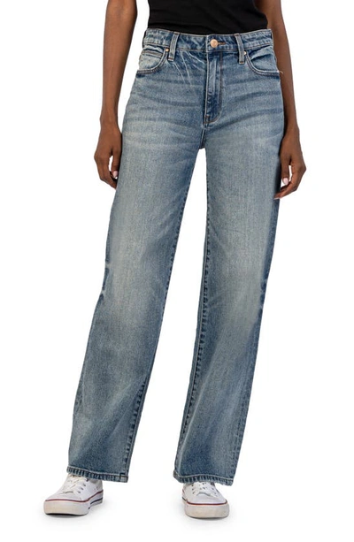 Shop Kut From The Kloth Sienna High Waist Wide Leg Jeans In Piloted