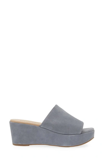 Shop Cordani Riley Platform Wedge Slide Sandal In Crosta Avio