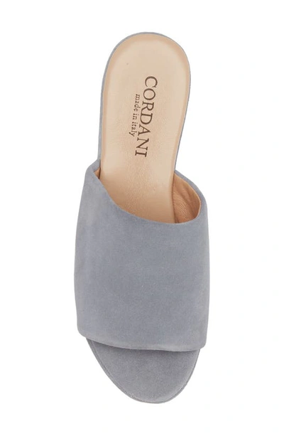 Cordani Riley Platform Wedge Slide Sandal In Crosta Avio