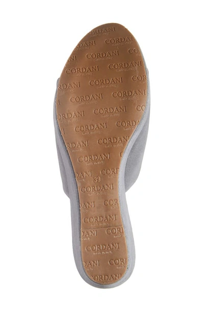 Cordani Riley Platform Wedge Slide Sandal In Crosta Avio