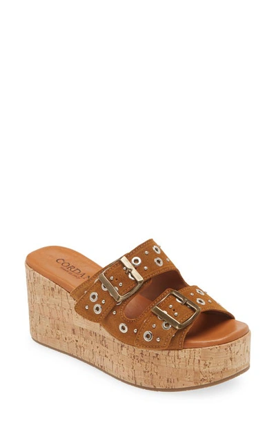 Shop Cordani Jayne Platform Wedge Slide Sandal In Crosta Clove