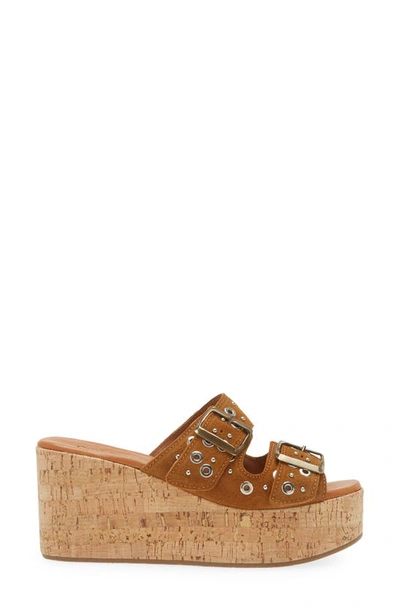 Cordani Jayne Platform Wedge Slide Sandal In Crosta Clove