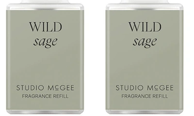 Shop Pura X Studio Mcgee White Bergamot 2-pack Diffuser Fragrance Refills In Wild Sage