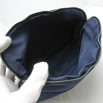Shop Hermes Hermès Bolide Blue Cotton Clutch Bag ()