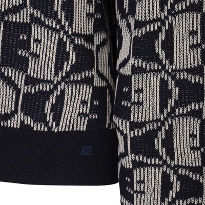 Shop Acne Studios Sweaters In Navy/oatmeal Melange