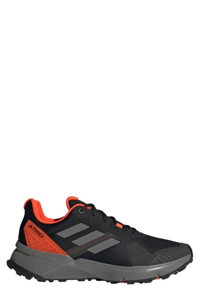 Shop Adidas Originals Terrex Soulstride Trail Running Shoe In Black/ Grey/ Solar Red