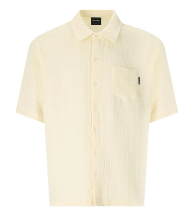 Shop Daily Paper Enzi Seersucker Icing Yellow Polo Shirt