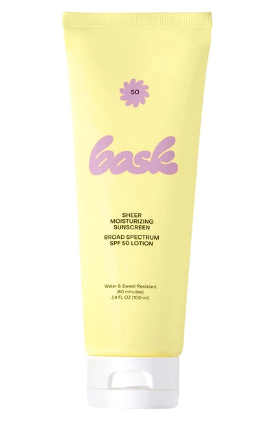 Shop Bask Sheer Moisturizing Sunscreen Broad Spectrum Spf 50 Lotion, 3.4 oz