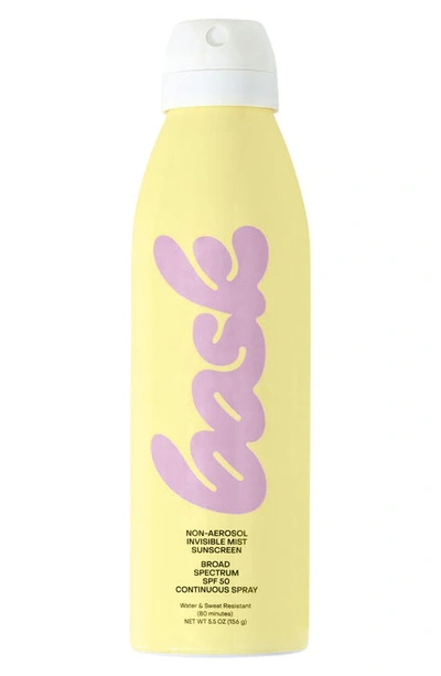 Bask Non-aerosol Invisible Mist Sunscreen Broad Spectrum Spf 50 Continuous Spray