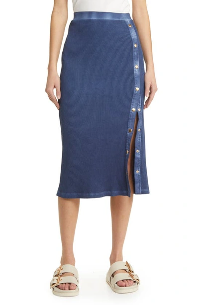 Shop Nation Ltd Cala Button-up Midi Denim Skirt