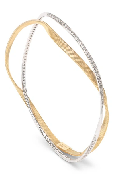 Shop Marco Bicego Marrakech Layered Bangle In Yellow Gold