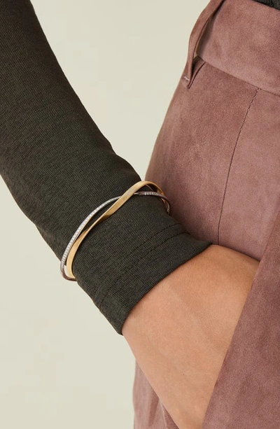 Shop Marco Bicego Marrakech Layered Bangle In Yellow Gold