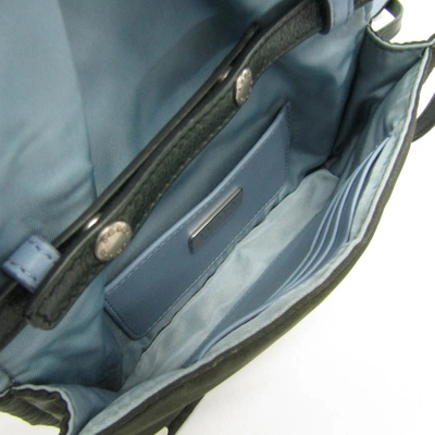 Shop Prada Tessuto Khaki Leather Shoulder Bag ()