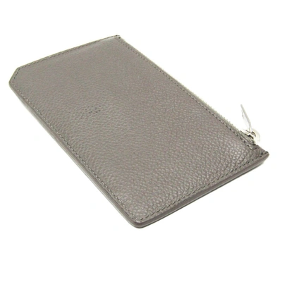 Shop Saint Laurent - Grey Leather Wallet  ()