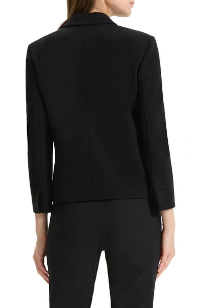 Theory Patch Pocket Shrunken Crepe Jacket In Black