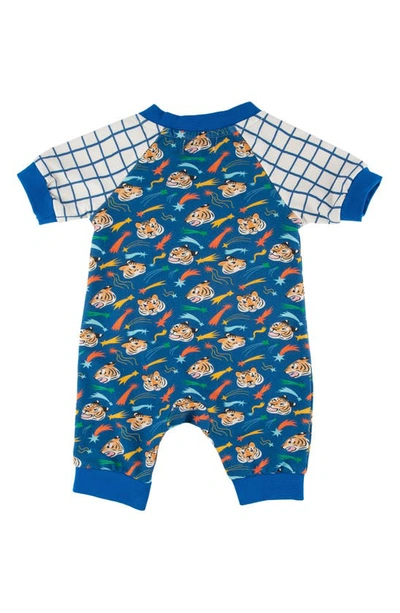 Miki Miette Henry Mix Print Romper In Blue