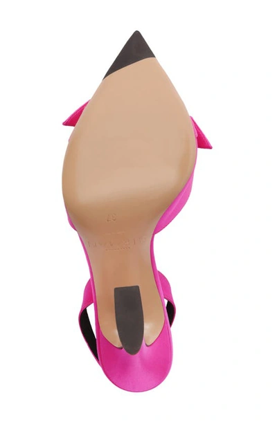 Shop Alexandre Birman Clarita Bell Pointed Toe Slingback Pump In Neon Pink