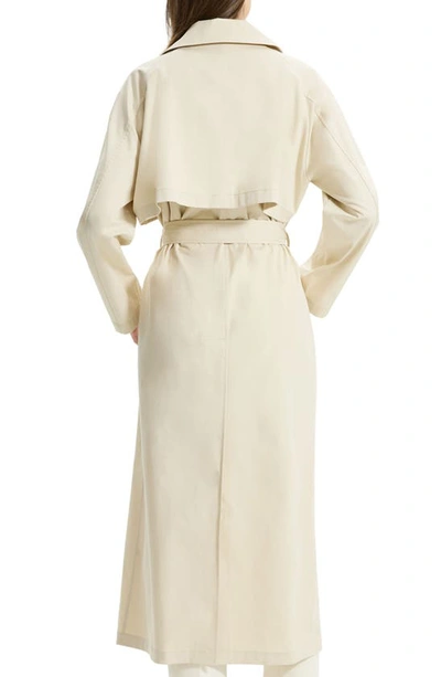 Shop Theory Patton Stretch Cotton Trench Coat In Sand