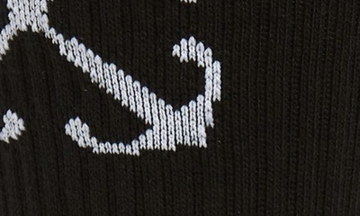 Shop Off-white Arrow Mid Calf Socks In Black White