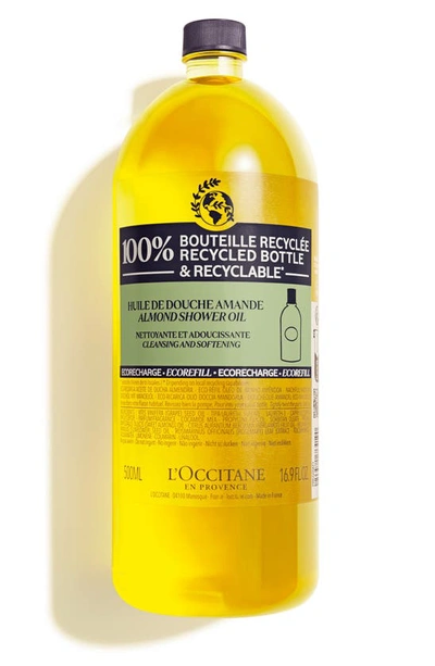 L'occitane Cleansing And Softening Refillable Shower Oil With Almond Oil 16.9 oz / 500 ml Refill In Refill