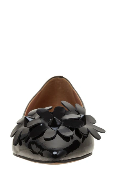 Linea Paolo Narcisus Pointed Toe Flat In Black Patent
