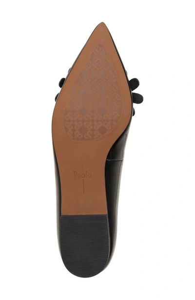 Linea Paolo Narcisus Pointed Toe Flat In Black Patent