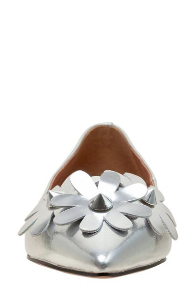 Linea Paolo Narcisus Pointed Toe Flat In Silver