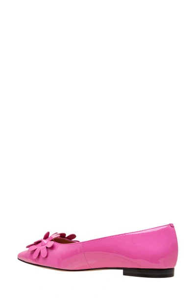 Shop Linea Paolo Narcisus Pointed Toe Flat In Magenta Patent