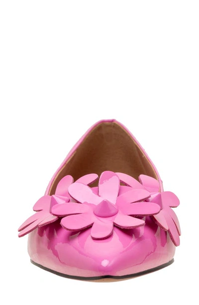 Linea Paolo Narcisus Pointed Toe Flat In Magenta Patent