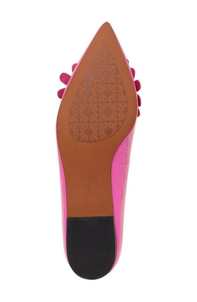 Linea Paolo Narcisus Pointed Toe Flat In Magenta Patent