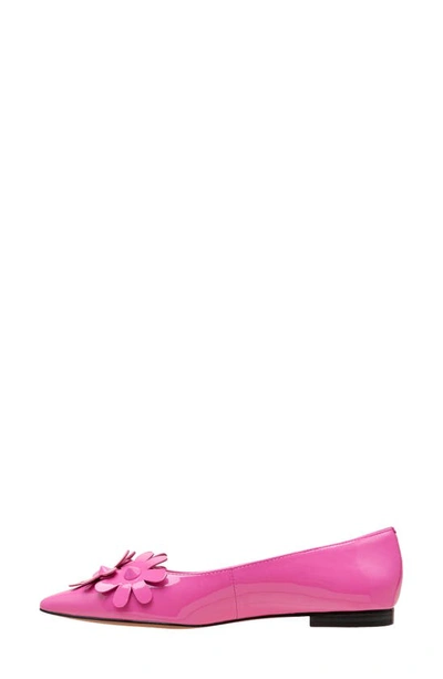 Linea Paolo Narcisus Pointed Toe Flat In Magenta Patent