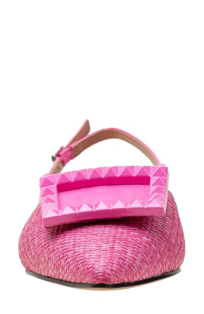 Linea Paolo Carmen Slingback Pointed Toe Flat In Fuchsia