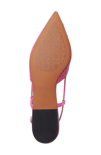 Shop Linea Paolo Carmen Slingback Pointed Toe Flat In Fuchsia