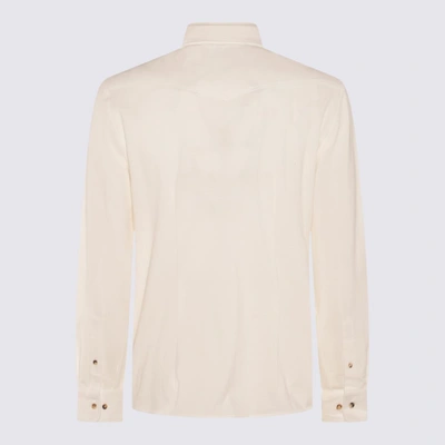 Shop Brunello Cucinelli White Cotton Shirt In Beige